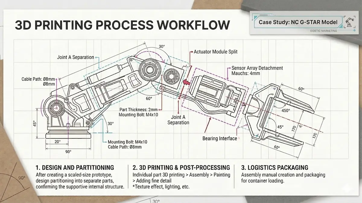 3D Printing Process Breakdown for game IP sculpture or giant props