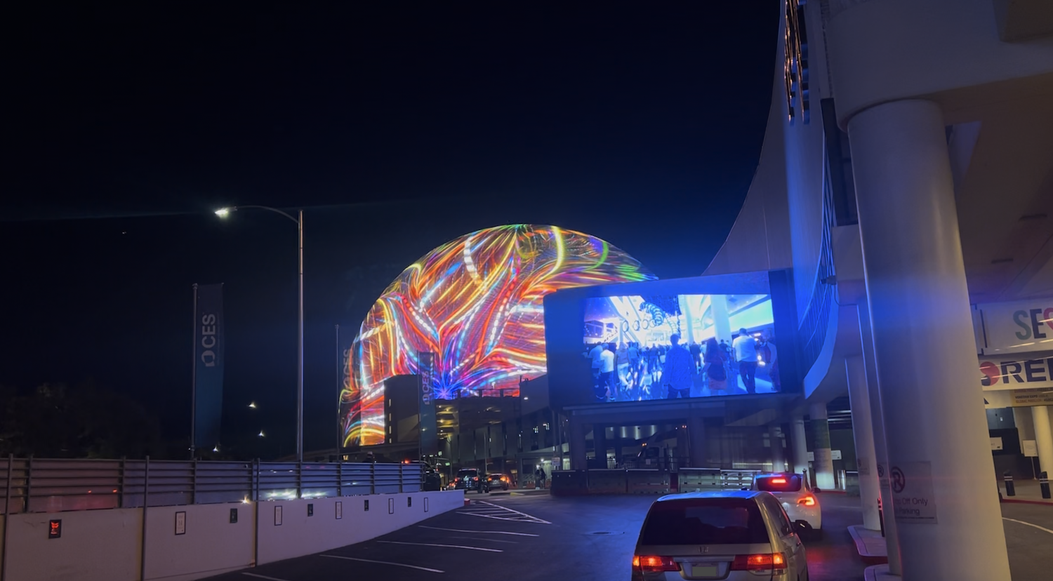 las vegas sphere video launch digital signage