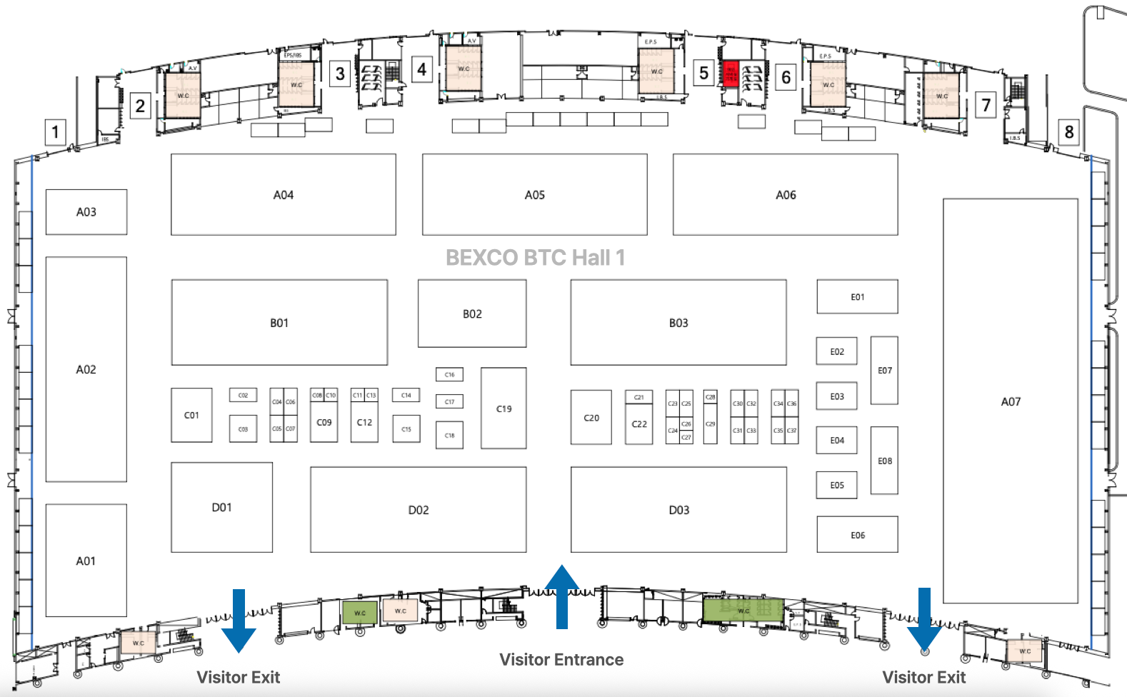 g-star korea gameshow Bexco BTC 1 Hall floor plan