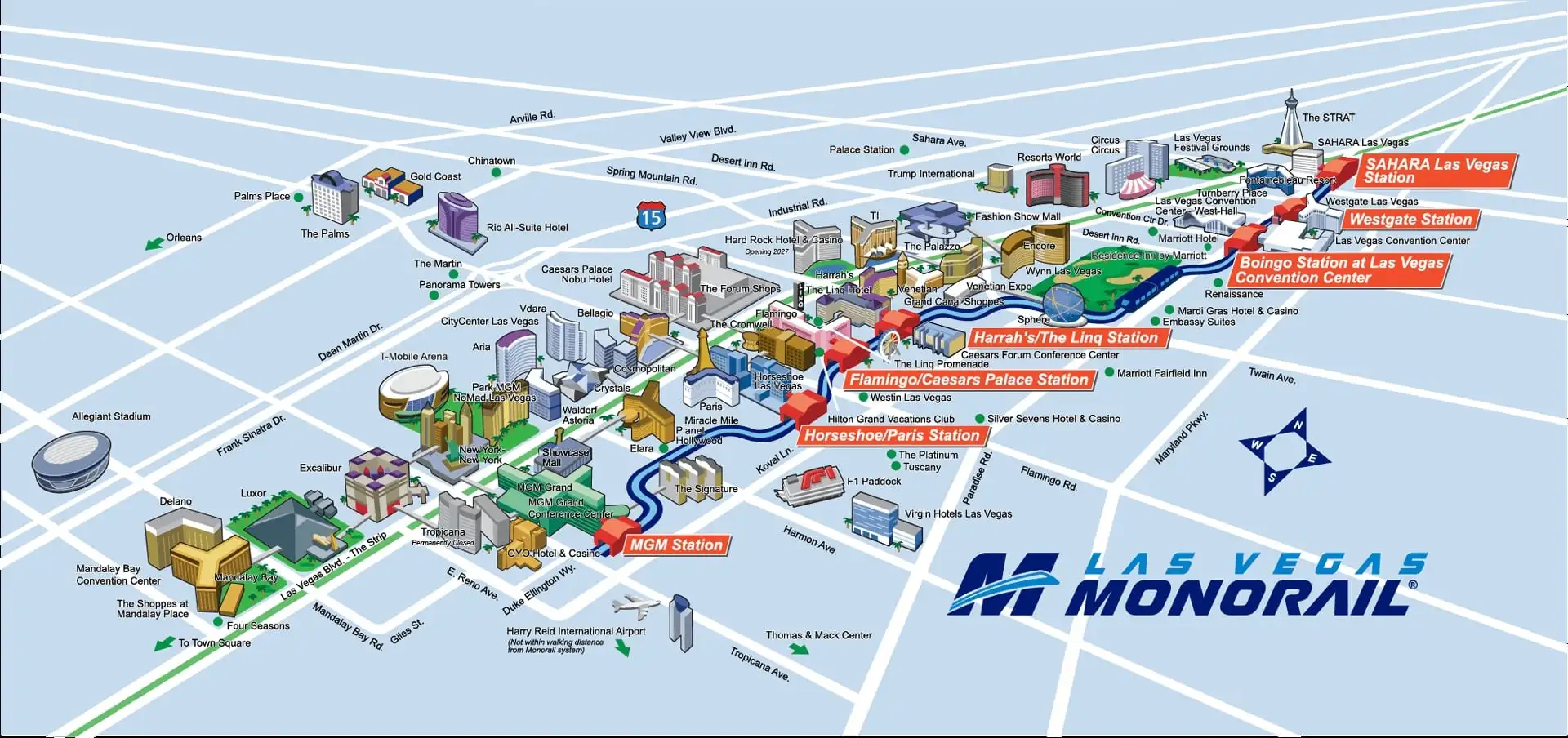 Las Vegas monorail maps during CES