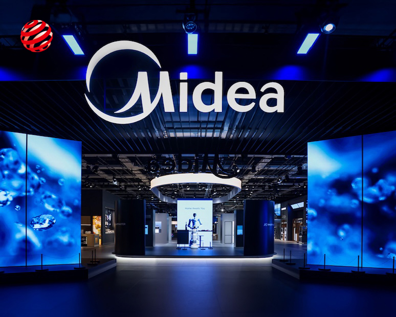 Midea exhibition booth design at IFA 2025, Reddot Award Winner