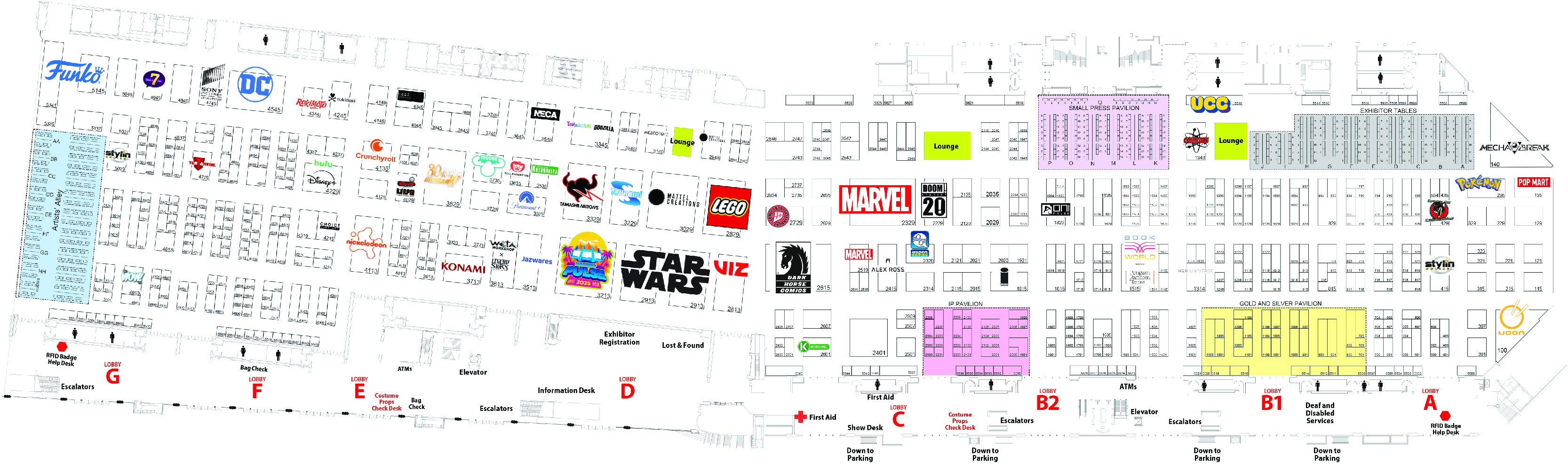 San Diego Comic-Con 2025 Exhibitor List