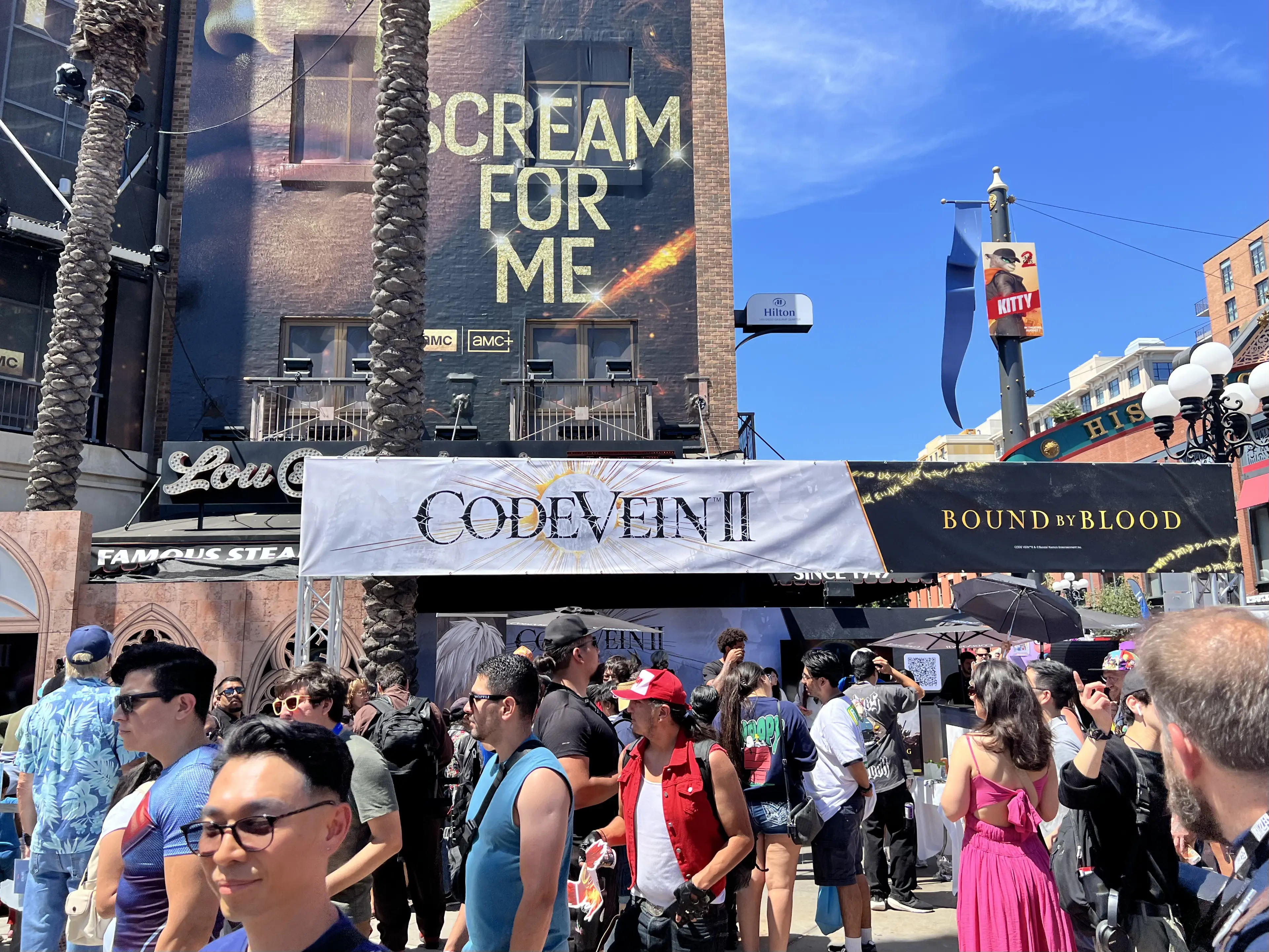 SDCC san diego comic con CODEVEIN 2 outdoor booth in Gaslamp