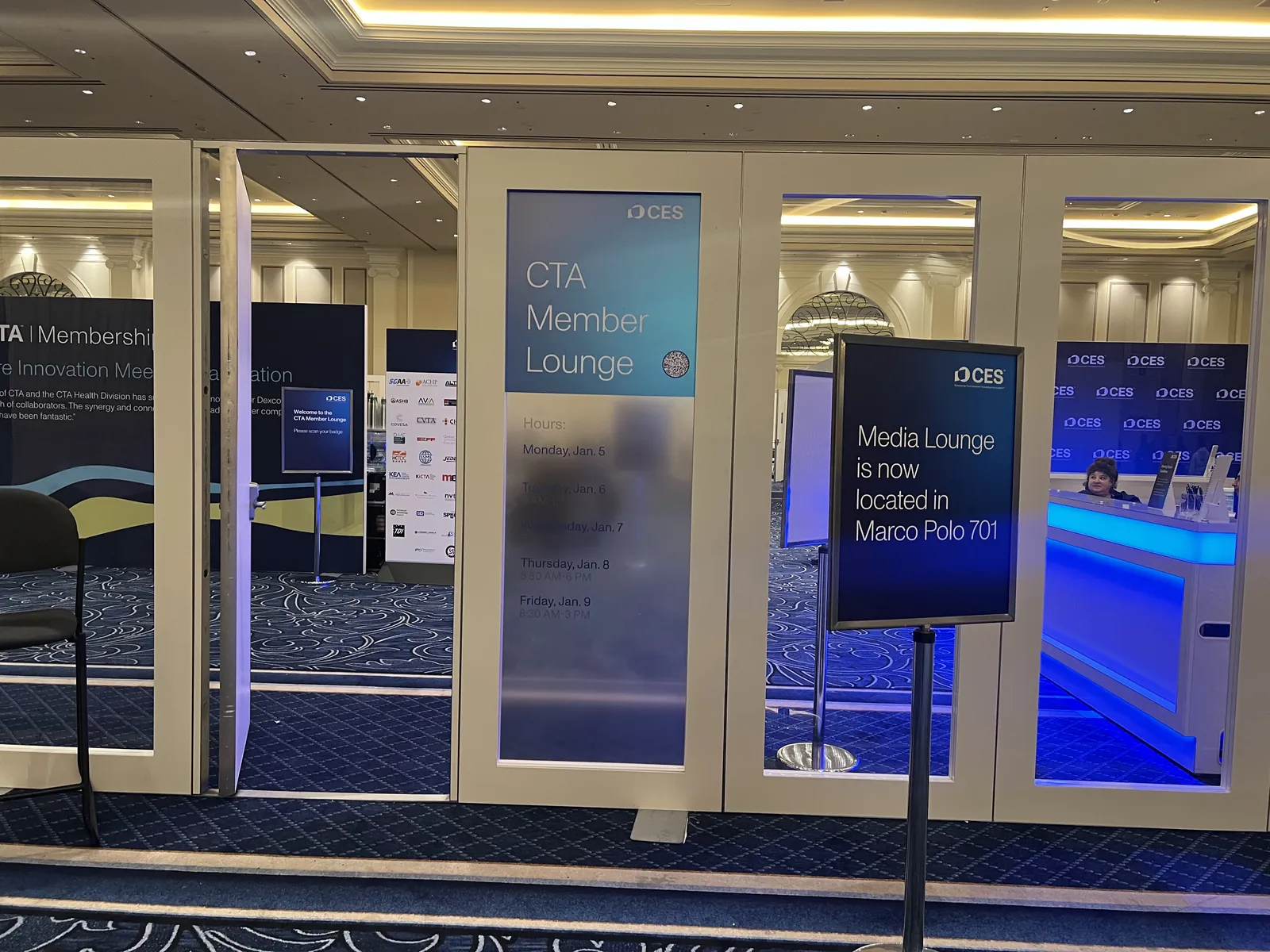 CES exhibitor guide: CTA Member Lounge for meetings at the Venetian Expo