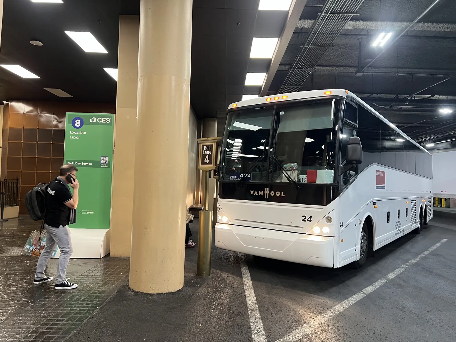 CES exhibitor guide: shuttle bus stop between the halls and hotels