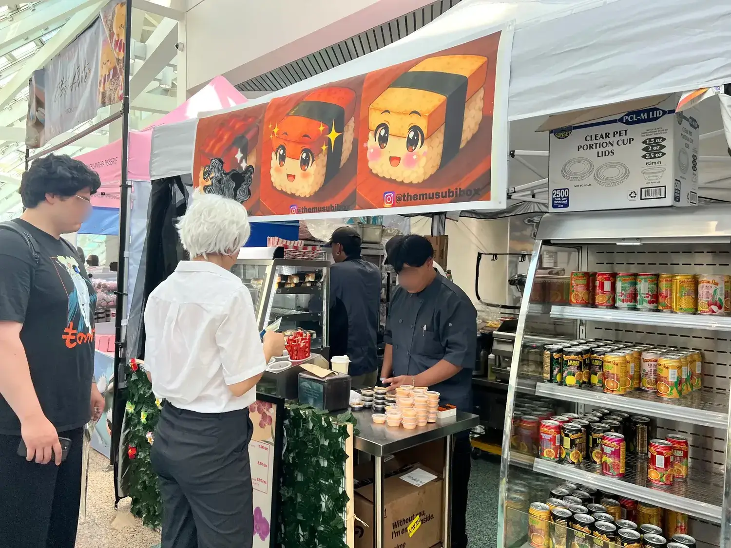 food court at exhibit hall for AX food