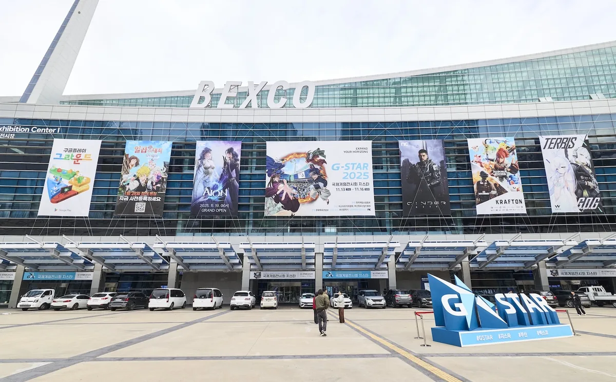 G-STAR 2025 exhibition floor at BEXCO, Busan