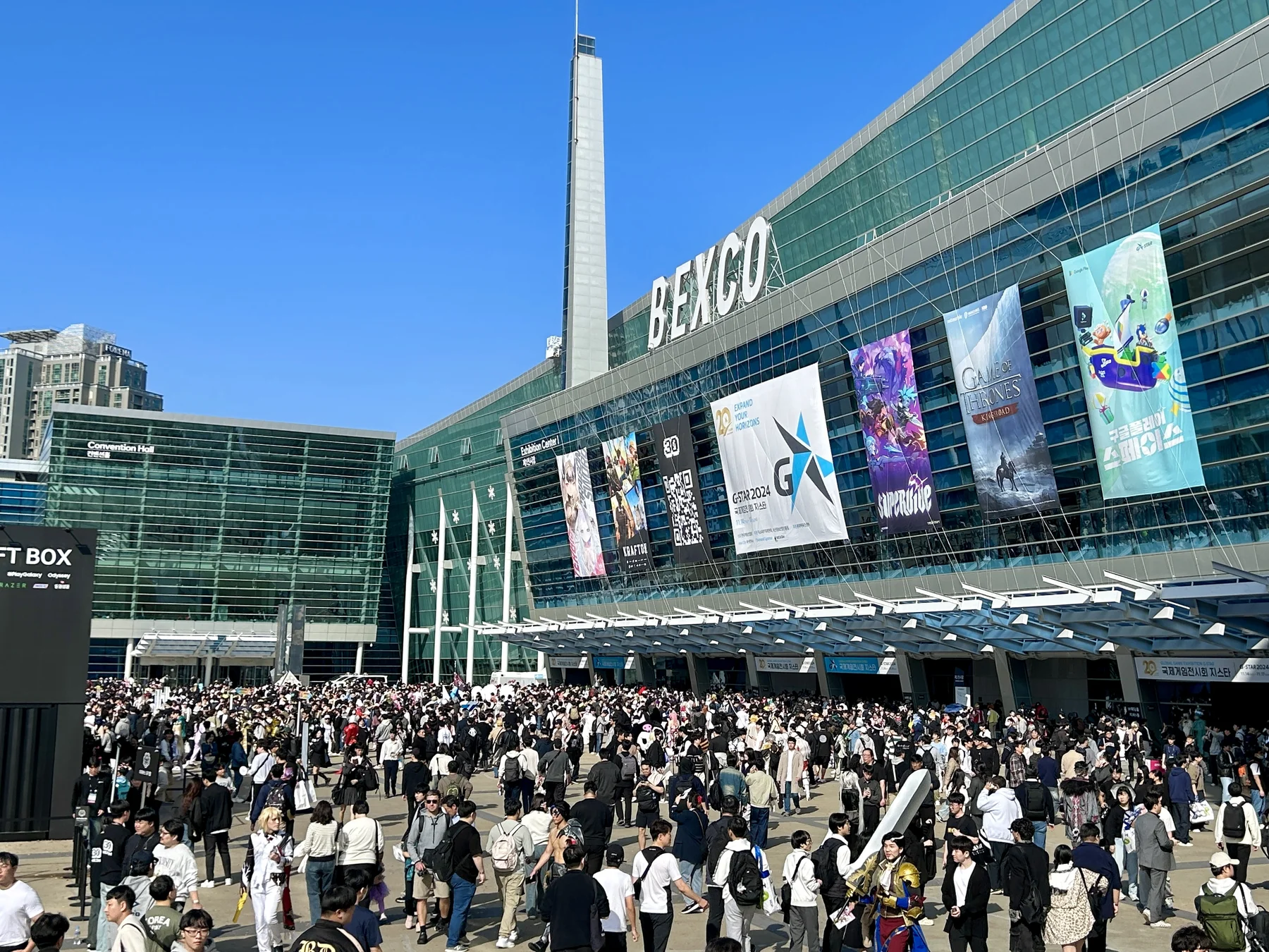 G-STAR 2024 at BEXCO convention center in Busan, Korea with large crowd of attendees